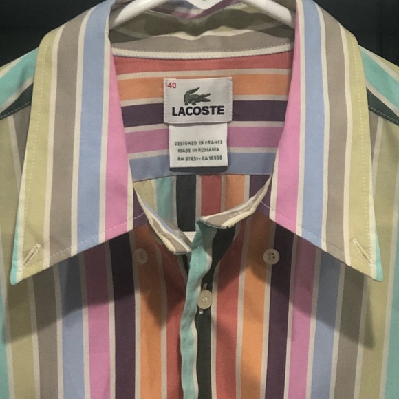Lacoste dress/casual shirt size 40 (Medium) - Picture 2 of 7